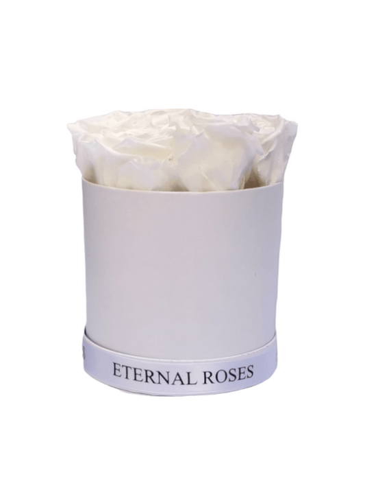 Rose Eterne Stabilizzate Bianche XL - Box Bianco S