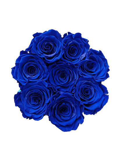 Box Bianco M - Rose Stabilizzate Blu