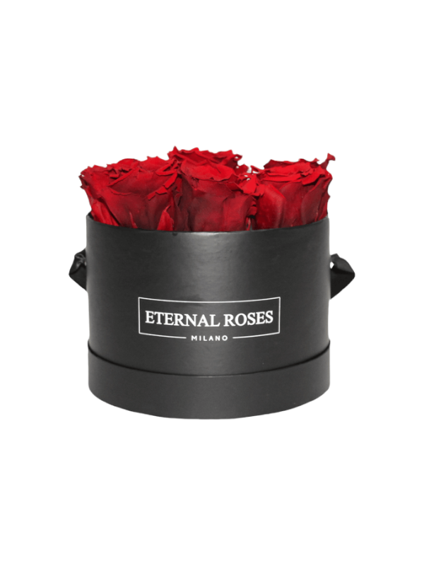 Rose Eterne Stabilizzate Rosso Scuro XL - Box Nero M